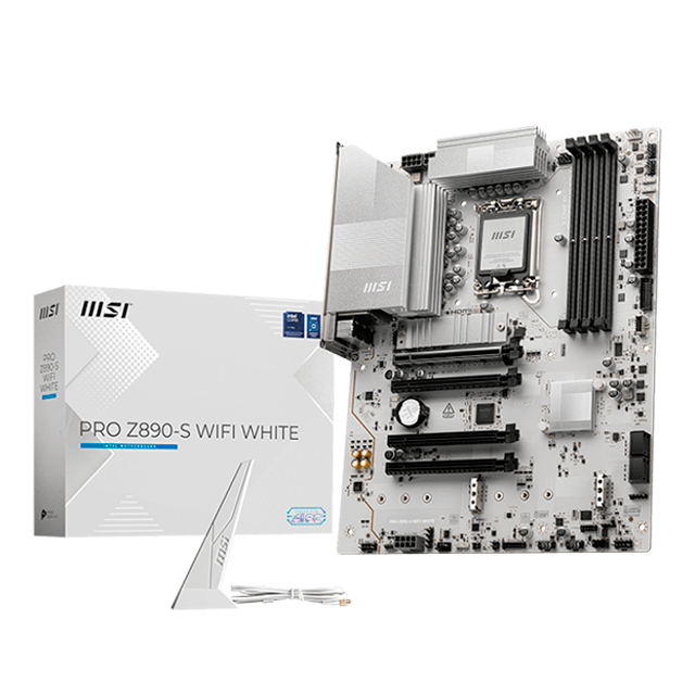 Tarjeta Madre MSI PRO Z890-S WIFI WHITE, Intel LGA 1851, DDR5, ATX, Wi-Fi 7, 2.5G LAN, Thunderbolt 4 – PRO Z890-S WIFI WHITE