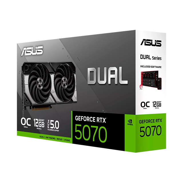 Tarjeta de Video Nvidia ASUS GeForce RTX 5070 Dual OC, 12 GB GDDR7, PCI Express 5.0 – DUAL-RTX5070-O12G