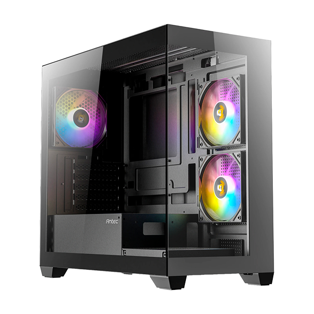 Gabinete Antec CX300M ARGB, Micro-ATX, Cristal Templado, 3 Ventiladores ARGB, sin Fuente, USB 3.0, Negro – CX300M ARGB_B