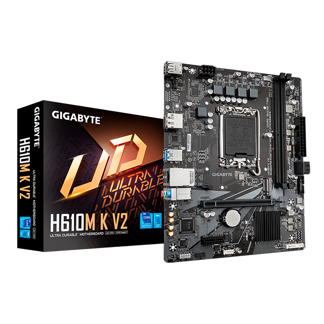 Tarjeta Madre Gigabyte H610M K V2, Intel LGA1700, DDR5, mATX, HDMI, M.2, USB 3.2 - H610M K V2 DDR5
