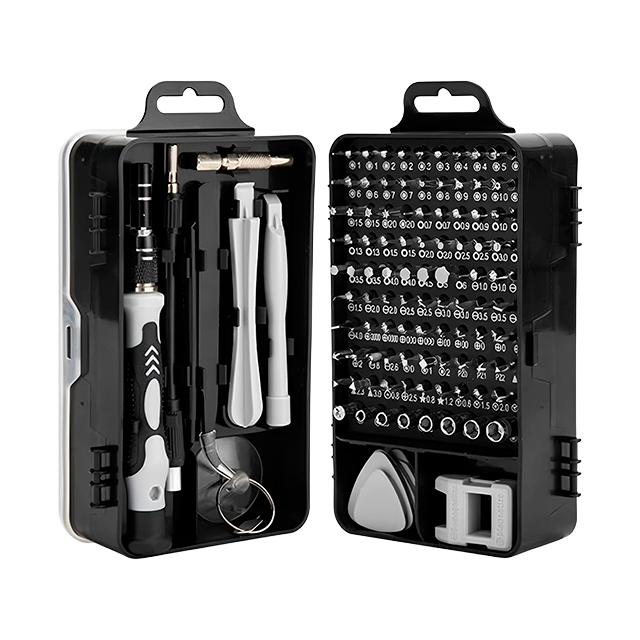 Juego de Destornilladores de Precisión AFujia, 122 en 1, Magnético, Estuche Portátil, Reparación Electrónica PC, iPhone, MacBook, Consolas y Joyeros – Kit de Herramientas de 122 Piezas