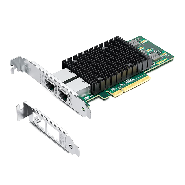 Tarjeta de Red 10GbE PCIe, 2 Puertos RJ45 de Cobre, PCI Express x8, Soporte Windows Server/Linux/ESXi/Windows, Jumbo Frames, VLAN 802.1Q, Low-Profile/Full-Height – Alternativa a Intel X540-T – NIC-10G-2RJ45-PCIe
