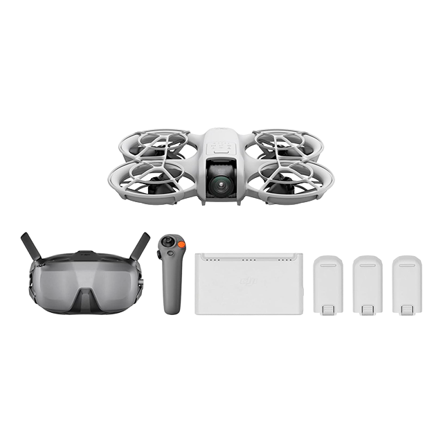 Dron DJI Neo Motion Vuela Más, Cámara 4K UHD, Foto 12 MP, 135 g, Despegue desde la Mano, Seguimiento Inteligente, RC Motion 3 + 3 Baterías
