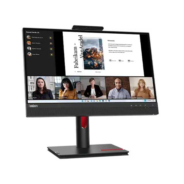 Monitor Lenovo ThinkCentre TIO22 G5 Touch, 21.5", Full HD (1920x1080), IPS, 60Hz, HDMI, DP, USB, Cámara, Micrófono, Bocinas – 12N9GAR1LA