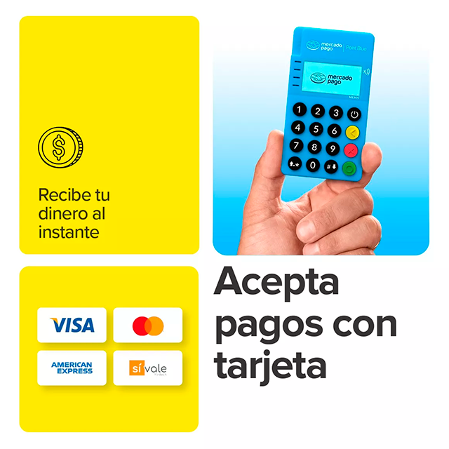 Terminal Mercado Pago Point Mini, Conexión Bluetooth, Recibe Pagos con todas las tarjetas de débito, crédito, american express – MPPointMiniBT