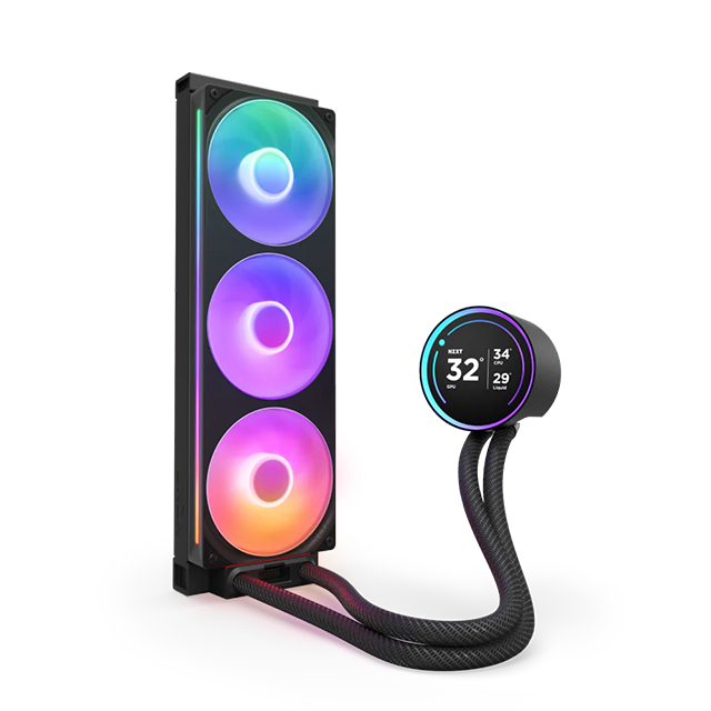 Enfriamiento Líquido NZXT Kraken Elite 360 RGB, 360mm, Pantalla LCD, Negro, Compatible Intel/AMD – RL-KR36E-B2