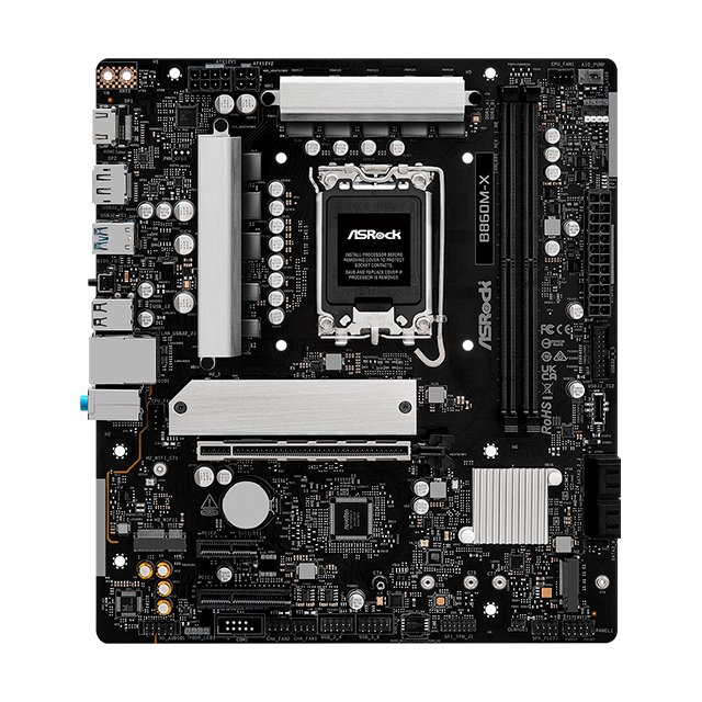 Motherboard ASRock B860M-X, Micro ATX, Socket LGA 1851, DDR5, Intel B860, PCIe 4.0 – B860M-X