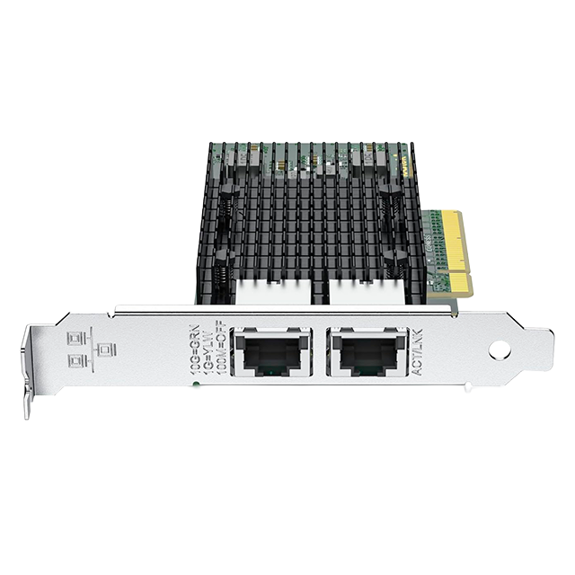 Tarjeta de Red 10GbE PCIe, 2 Puertos RJ45 de Cobre, PCI Express x8, Soporte Windows Server/Linux/ESXi/Windows, Jumbo Frames, VLAN 802.1Q, Low-Profile/Full-Height – Alternativa a Intel X540-T – NIC-10G-2RJ45-PCIe