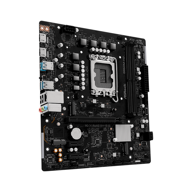 Tarjeta Madre ASRock B860M-H2, Intel LGA 1851, DDR5 hasta 128 GB, PCIe 4.0, micro ATX – B860M-H2