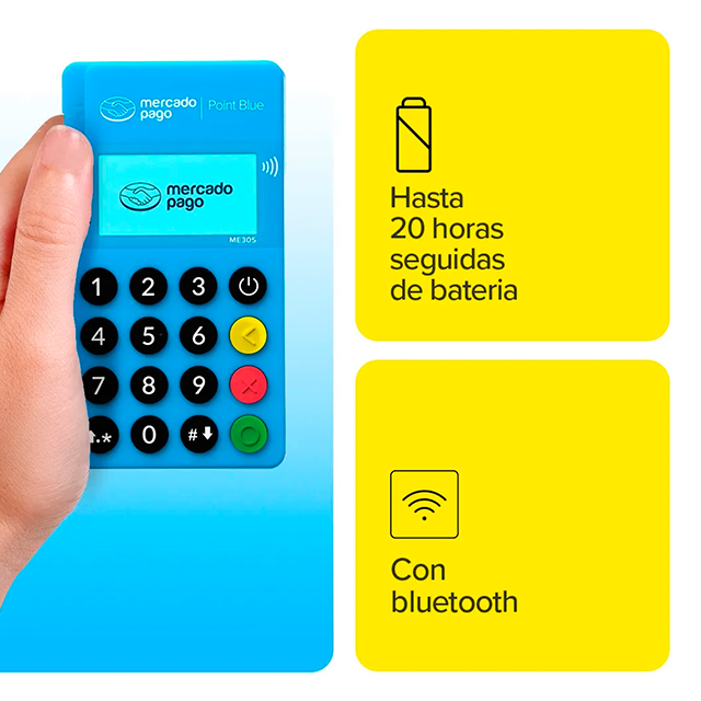 Terminal Mercado Pago Point Mini, Conexión Bluetooth, Recibe Pagos con todas las tarjetas de débito, crédito, american express – MPPointMiniBT
