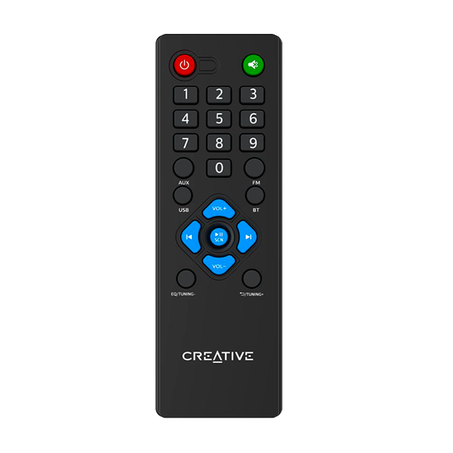 Bocinas Creative SBS E2500, 2.1 Canales, 60W Pico, Bluetooth 5.0, USB, Entrada Auxiliar, Radio FM, con Control Remoto - 51MF0485AA001