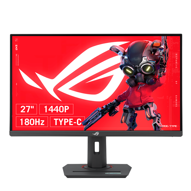 Monitor ASUS ROG Strix XG27ACS 27”, QHD, Fast IPS, 180 Hz, 1 ms, USB-C, FreeSync / G-SYNC Compatible
