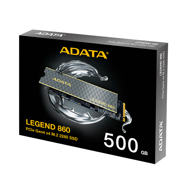 Unidad de Estado Sólido SSD NVMe M.2 ADATA LEGEND 860, 500GB, 6,000/5,000 MB/s, PCIe 4.0 – SLEG-860-500GCS