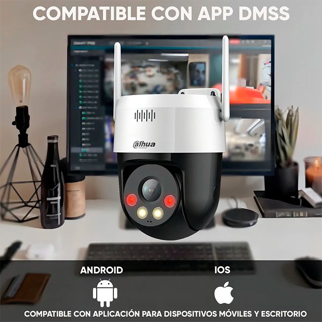 Cámara IP Dahua PT, 5MP, WiFi, Monitoreo Remoto, Detección de Personas, Interior/Exterior, Alámbrica/Inalámbrica - PICOO-A59U-DA