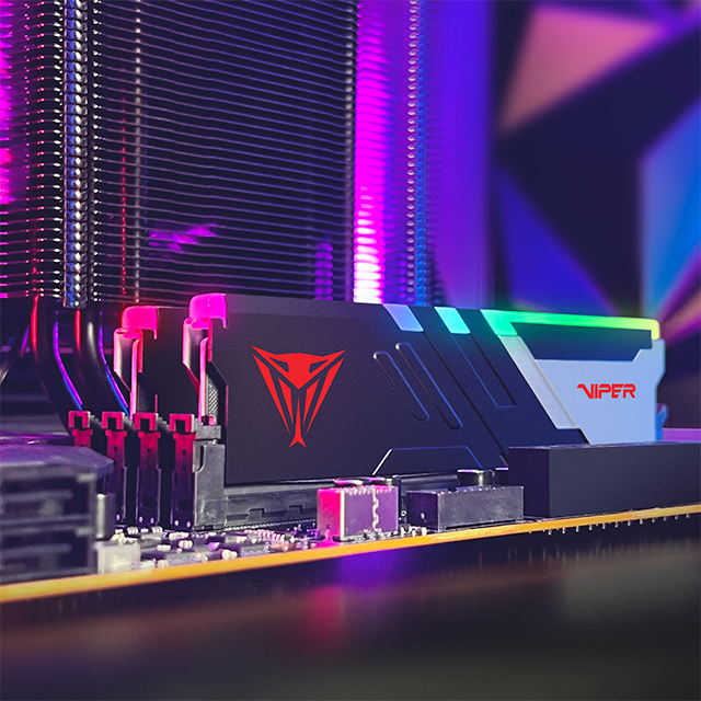 Memoria RAM Patriot Viper Venom RGB, 32GB (2x16GB), DDR5, 5600MHz, CL36, RGB, Negro/Rojo - PVVR532G560C36K