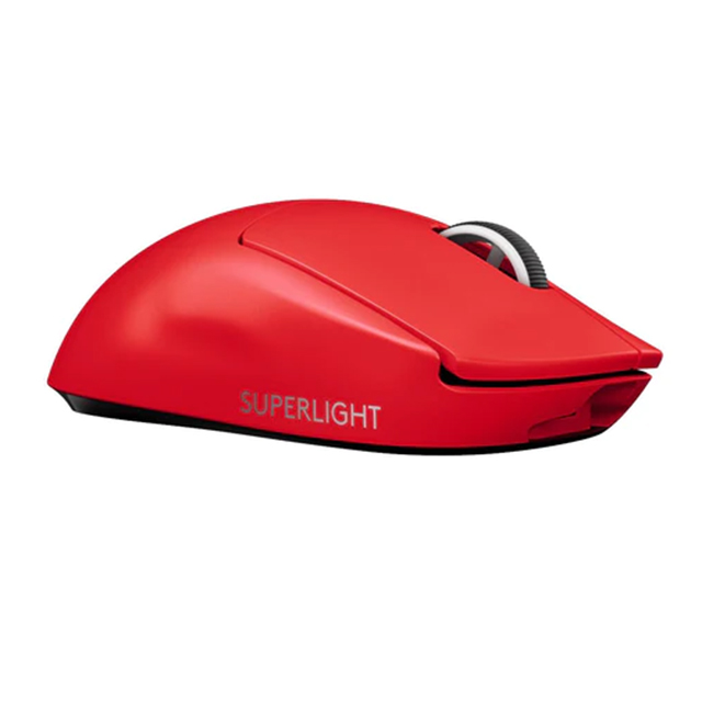 Mouse Logitech G PRO X Superlight Rojo, Lightspeed, Ultra Ligero, Inalámbrico, Sensor Hero 25K - 910-006783