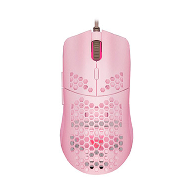 Mouse GameFactor MOG601-PK | Rosa | Ultralight | Alámbrico | RGB | 16,000 DPI | PIXART 3389 | 7 Botones  