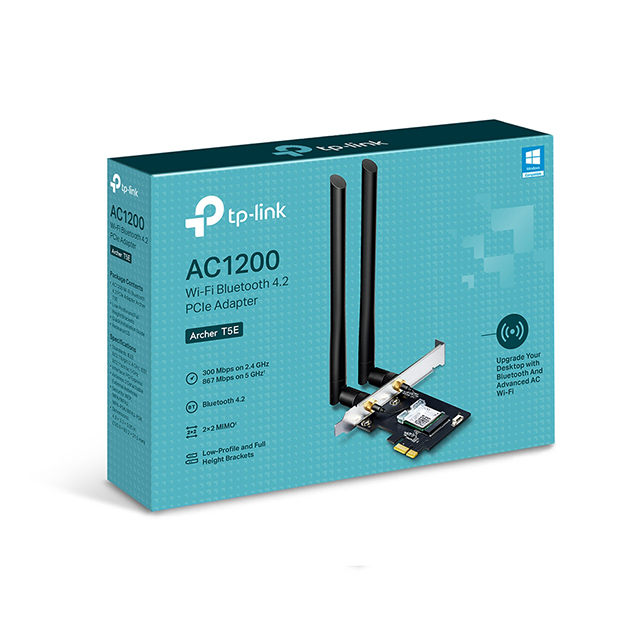 Tarjeta de Red PCIe Doble Banda AC1200 y Bluetooth 4.2| 2.4Ghz |  5Ghz, TP-Link ARCHER T5E