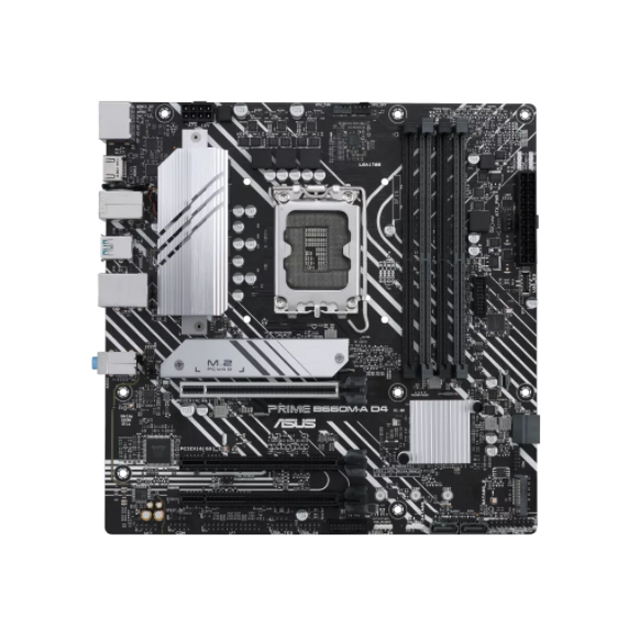 Tarjeta Madre Asus Prime B660M-A D4, Micro-ATX, 12th Gen Intel, LGA1700, DDR4 5333Mhz OC, 2x M.2