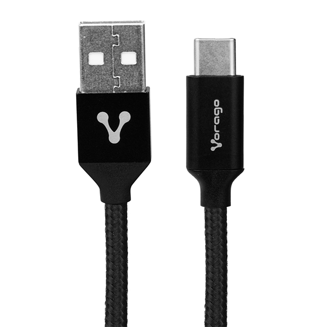 Cable Vorago USB a USB-C Negro 1 Metro - CAB-123-BK