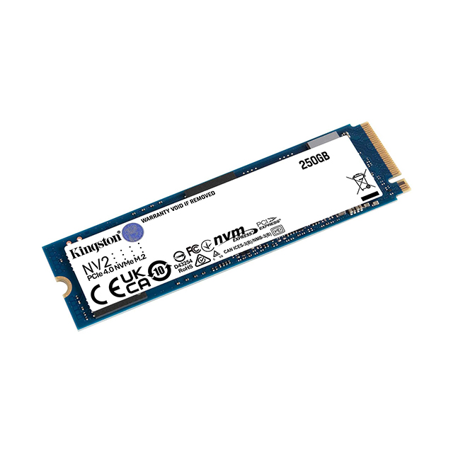 Unidad de Estado Solido SSD NVMe M.2 Kingston NV2 250GB, 3000/1300 Mb/s, PCI Express 4.0 - SNV2S/250G