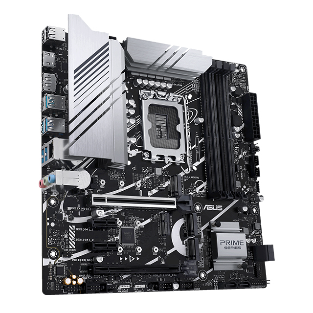 Tarjeta Madre Asus Prime Z790M-Plus D4, Micro-ATX, 12th y 13th Gen Intel, LGA1700, DDR4 5333Mhz OC, x3 M.2, Aura Sync, Thunderbolt 4