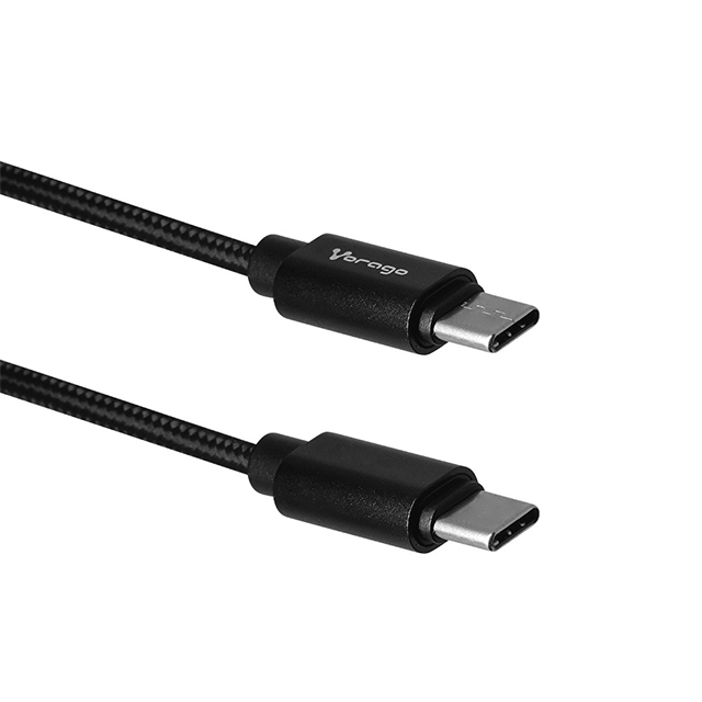 Cable Vorago USB-C a USB-C Negro 1 Metro - CAB-124-BK