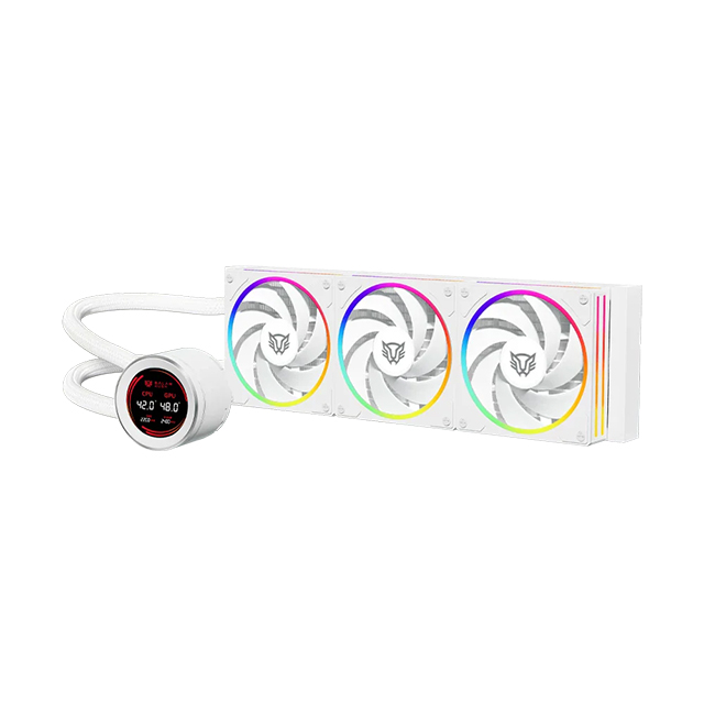 Enfriamiento Líquido Balam Rush Hydrox Expert HYX36, 360mm, 3 Ventiladores, Display LCD 2.1", ARGB, Blanco - BR-941839
