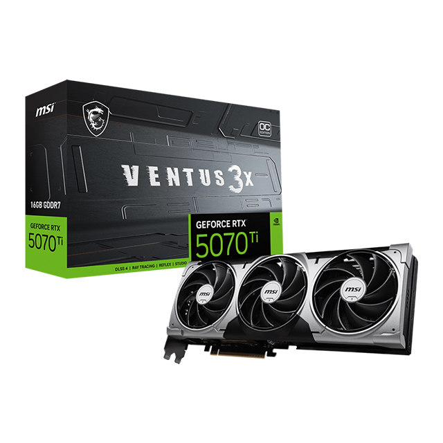 Tarjeta de Video Nvidia MSI GeForce RTX 5070 Ti Ventus 3X OC, 16GB GDDR7, PCI Express 5.0 - G507T-16V3C
