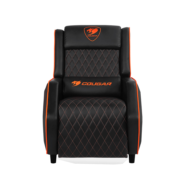 Sofá Gamer COUGAR Ranger One, reclinable, reposapiés plegable, soporte lumbar, negro/naranja – CGR-SA1