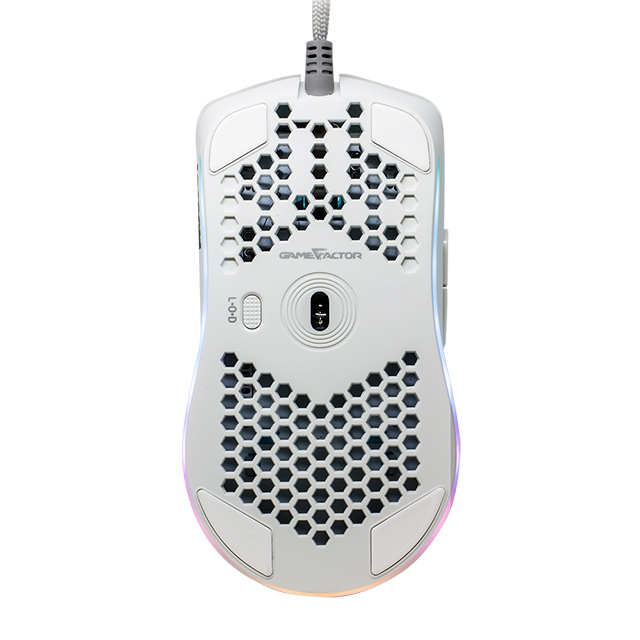 Mouse GameFactor MOG601-BK | Negro | Ultralight | Alámbrico | RGB | 16,000 DPI | PIXART 3389 | 7 Botones  