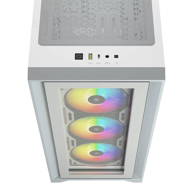 Gabinete Corsair ICUE 4000X RGB Blanco, Cristal Templado, 3 Ventiladores RGB, ATX - CC-9011205-WW