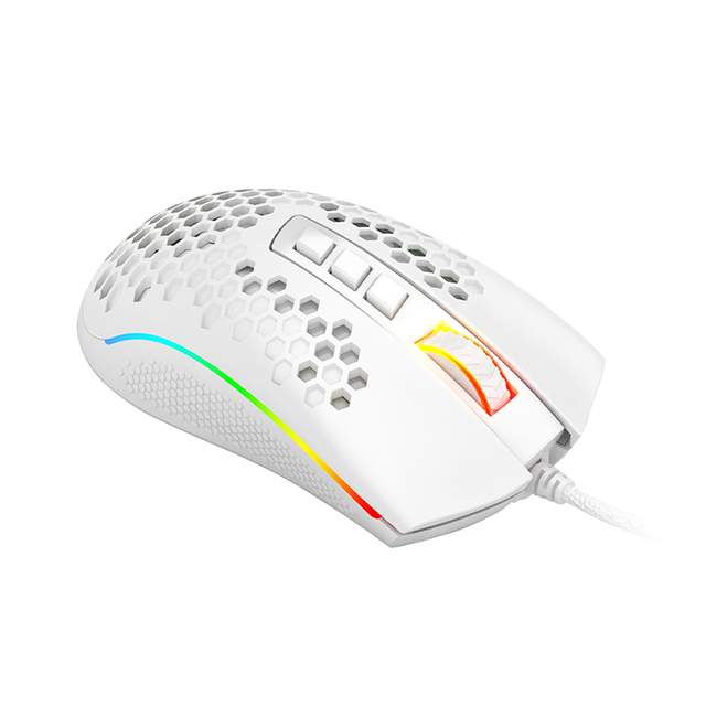 Mouse Gamer Redragon Storm Elite White M988W-RGB, Alámbrico, 16,000 DPI, 8 Botones Progamables, Pixart 3389 óptico