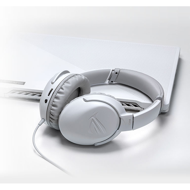 Diadema Asus ROG Strix Go Core Moonlight White, Alámbrico, 3.5mm, PC / PS5 / Xbox X y S / Switch / Mobile