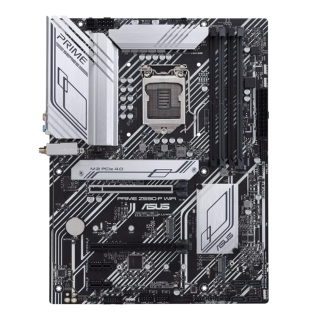Tarjeta Madre Asus Prime Z590-P WIFI, 10-11 Gen Intel, DDR4 5133Mhz OC, ATX, Triple M.2, Aura Sync