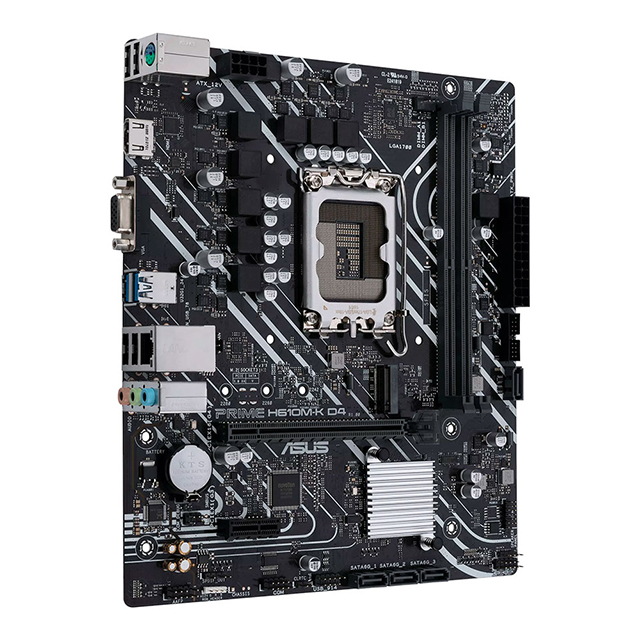 Tarjeta Madre Asus Prime H610M-K D4-CSM, Micro-ATX, 12th Gen Intel, LGA1700, DDR4 3200Mhz, x1 M.2