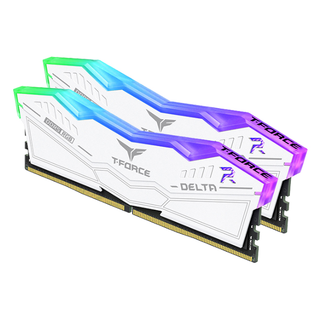 Memoria RAM TEAMGROUP T-Force Delta RGB Blanca 32GB 2x16GB DDR5 6000MHz - FF4D532G6000HC38ADC01