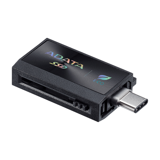 SSD Externo ADATA SC730, 1TB, USB 3.2 Gen2, 600 MB/s, Conectores USB-C y USB-A Integrados, Negro - SC730-1T-CACTI