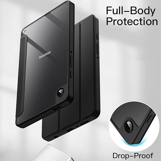 Funda JETech para Samsung Galaxy Tab A9 8.7" (2023), Soporte Plegable, Protección TPU, Negra