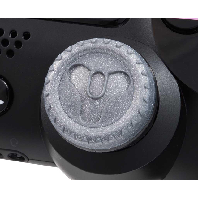 KontrolFreek - Destiny CQC Signature Edition - para PS4 | Performance Thumbsticks | 2 Alturas Medias, Agarre Mejorado | Plata/Negro
