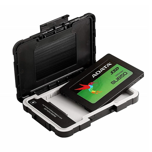 Enclosure Gabinete Externo Adata ED600 Para SSD & HDD, Ultra Durable - AED600-U31-CBK