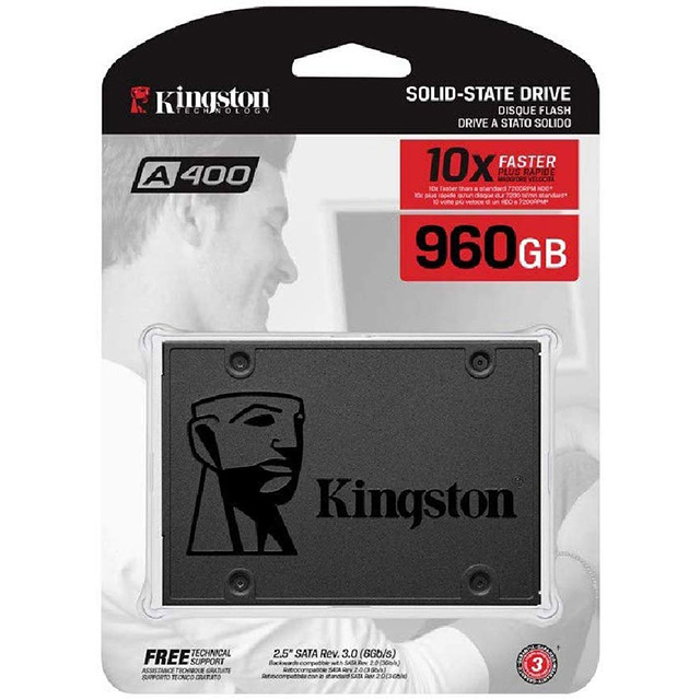 Unidad de Estado Solido SSD 2.5 960GB Kingston, 500/450 MB/s, SA400S37/960G