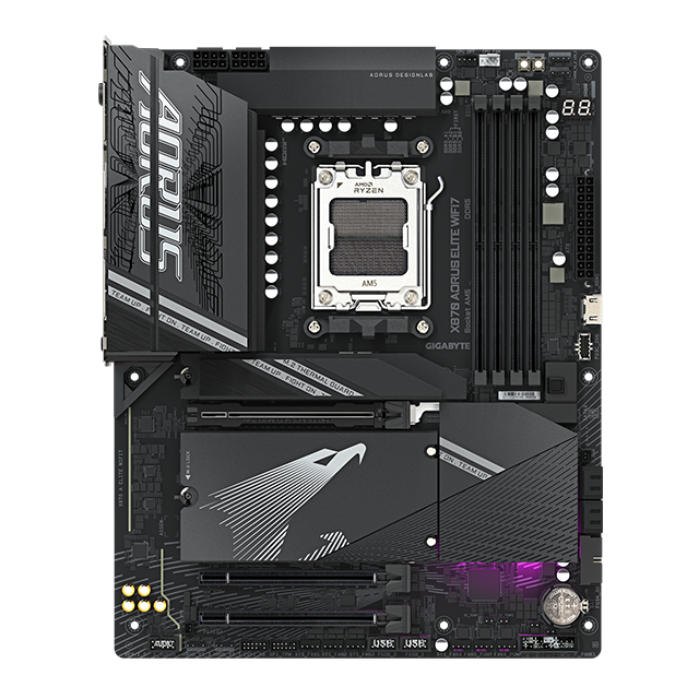 Tarjeta Madre GIGABYTE X870 AORUS ELITE WIFI7, ATX, Socket AM5, DDR5 8200 MT/s (OC), PCIe 5.0 x16, 4x M.2, Wi-Fi 7, Bluetooth 5.4, USB4, HDMI, 2.5GbE LAN - X870 A ELITE WIFI7