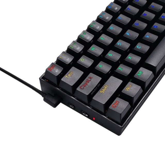 Teclado Mecanico Redragon Draconic K530-RGB Black, 60%, Switches Redragon Brown - 8800-0059 