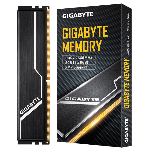 Memoria RAM Gigabyte 8GB 1X8GB DDR4 2666Mhz - GP-GR26C16S8K1HU408 