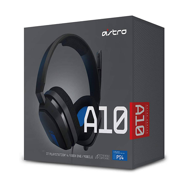 Diadema Astro A10, Azul Gris, Alambrico, 3.5mm / PS5 / Xbox Serie X|S (Logitech)
