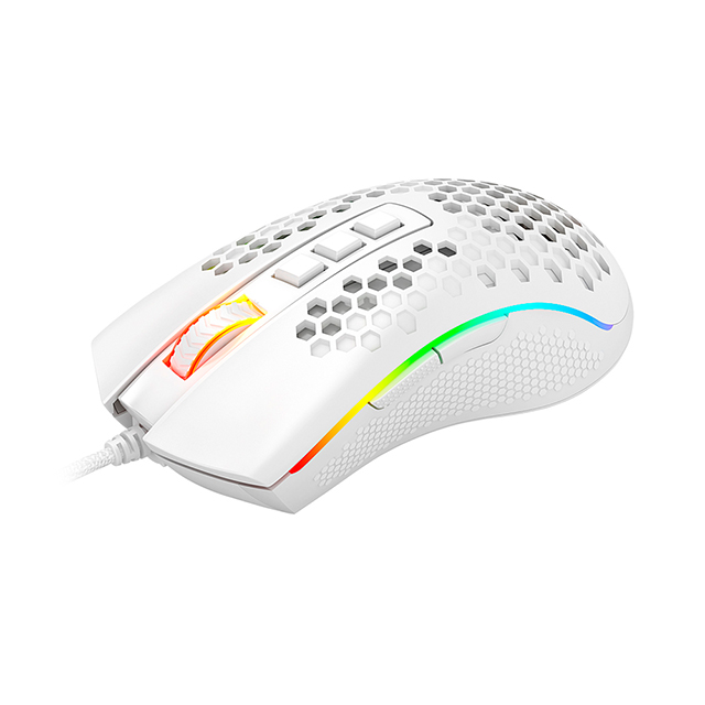 Mouse Gamer Redragon Storm Elite White M988W-RGB, Alámbrico, 16,000 DPI, 8 Botones Progamables, Pixart 3389 óptico