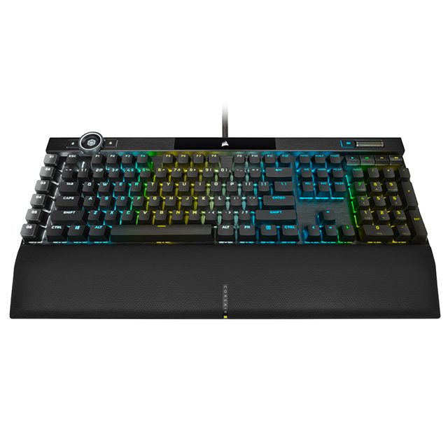 Teclado Mecánico Corsair K100 RGB, Switches Cherry MX Speed, Interruptor Corsair OPX, Ingles - CH-912A01A-NA