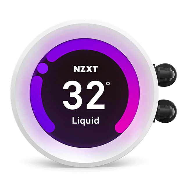 Enfriamiento Liquido NZXT Kraken Z73 Blanco 360mm con Pantalla LCD, 3 Ventiladores Aer RGB - RL-KRZ73-RW