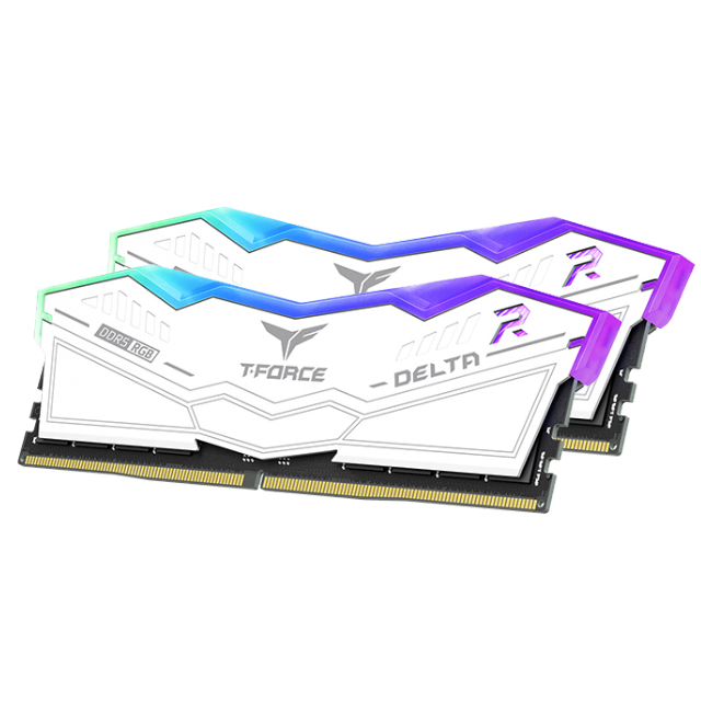 Memoria RAM TEAMGROUP T-Force Delta RGB Blanca 32GB 2x16GB DDR5 6000MHz - FF4D532G6000HC38ADC01